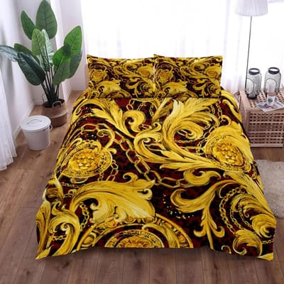 Kettingen Barok Patroon Boheemse Beddengoedset Klein Eenpersoons Twin Tweepersoons Queen King Size Bedlinnenset voor Volwassenen Kinderen Dekbedovertrek EU single(135x200cm)