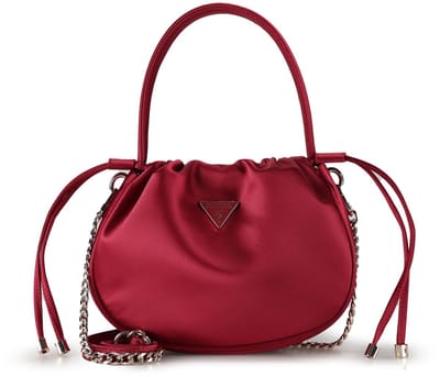 GUESS schoudertas handtas Elsie Mini Pouch Dark Cherry donkerrood