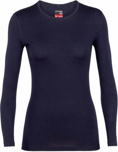 Icebreaker  - Tech Crewe Longsleeve - Dames - navy - maat L