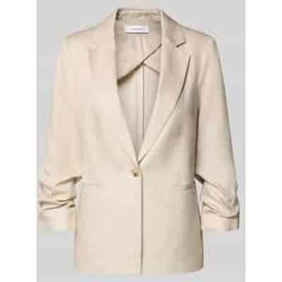 regular fit blazer van lyocellmix met reverskraag