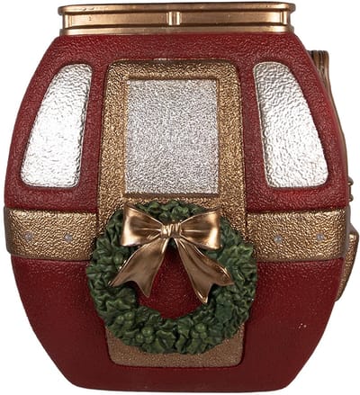 Clayre & Eef Kerstdecoratie met LED-verlichting 47x48x51 cm Rood Metaal