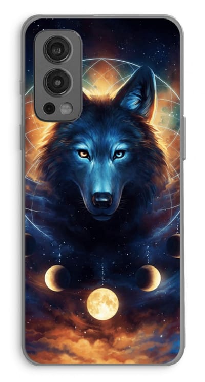 Case Company® - Hoesje geschikt voor OnePlus Nord 2 5G hoesje - Wolf Dreamcatcher - Soft Cover Telefoonhoesje - Bescherming aan alle Kanten en Schermrand