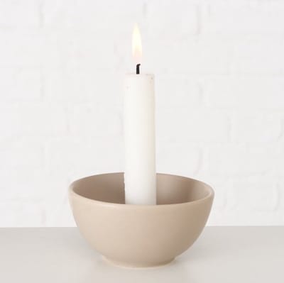 Boltze Home - Kaarsenhouder Franyo - Beige - Dia 10 cm