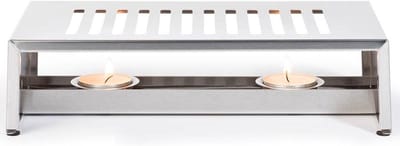 Cosy & trendy Rechaud warmhoudplaat - RVS - 26 x 15 cm - warmhouder voor theepot en pannen