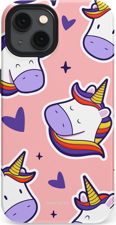 Casetastic Hoesje Geschikt voor Apple iPhone 13 Magsafe - Stijlvolle Beschermende Duo-layer Case - Unicornhart