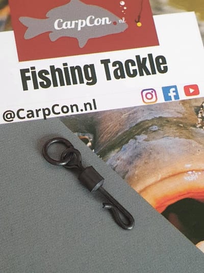 QC Swivel + Ring Size #8 - 10 stuks - Quick Change Ringwartel - Karper Rigmateriaal - Onderlijnmateriaal - Vissen