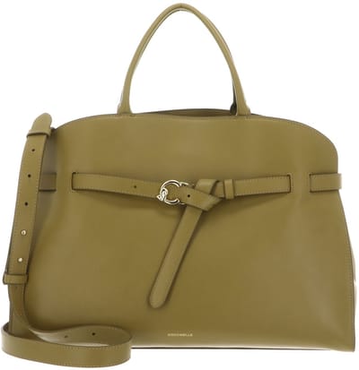 COCCINELLE Leren handtas schoudertas Sabine Handbag Seagrass kaki