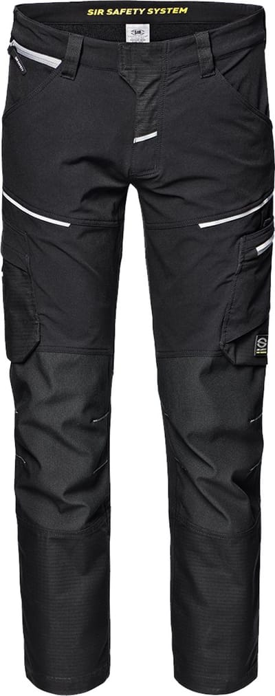 SIR SAFETY GEMINI GUARD SHORT Werkbroek HEREN Veiligheidsbroek Zwart - Waterafstotend - Vierweg Stretch - Knie Versterkt