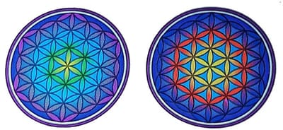 Raamsticker Bloem des Levens Mandala - 2x6 cm