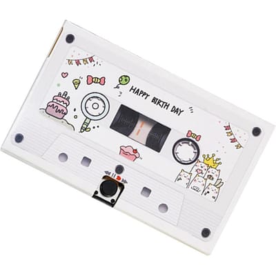 Opneembare Wenskaart Prachtig Uniek Herbruikbaar Opneembaar DIY Wenskaart voor Verjaardagen Jubilea Happy Birthday white
