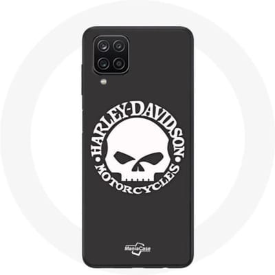 Coque - Maniacase - Samsung Galaxy A12 - Souple - Noir - Tete de mort