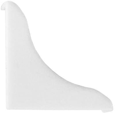 DQ-PP 1x HOEKLIJST EINDSTUK - Mat Wit - 13 x 13 mm - PVC - Keukenlijst, Werkblad Afwerkingslijst, Keukenafwerkingslijst, Wandafwerkingslijst, Tafelbladlijsten