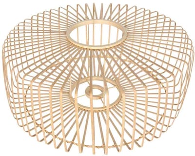 Bamboe/Houten Lampenkap Naturel ⌀40cm E27 Support Breeza-Beache Steinhauer - Trendy Design voor Binnengebruik
