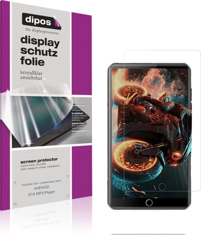 dipos – 4x Beschermfolie geschikt voor AHENOD G16 MP3-Player | Krasbestendige & heldere Screenprotector Ultra-Thin