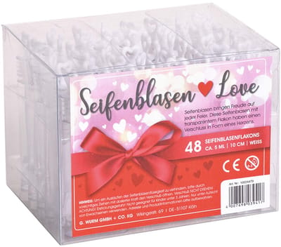 Dailygoods- Zeepbellen Set Love Edition - 48/96 Stuks - Hartvormige Greep - Bruiloftsdecoratie - Tafeldecoratie - Schattige Zeepbellen - Trouwzeepbellen