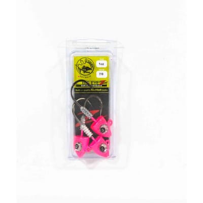 Tackle Tactics TT Big EyeZ Jig Head 1 oz 7/0 Roze Zilver EyeZ (5291) white