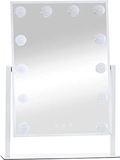 Make-upspiegel met Dimbare LEDverlichting en 3 Lichtmodi voor Badkamer en Kleedkamer