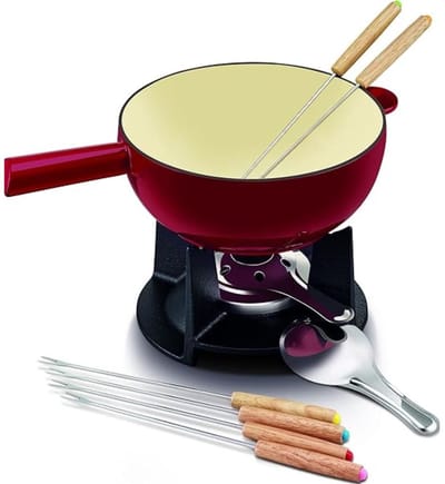 RONN® Kaasfondue Set - Fondue Set - Fondue - Rood - 16cm x 16cm x 15cm