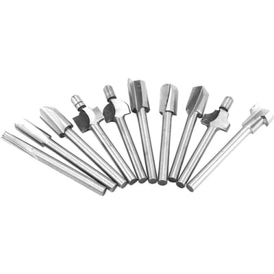 10 stuks/Set 1/8 inch Schacht High Speed Steel Freesbit Router Bits Houtbewerking Deel Gereedschap