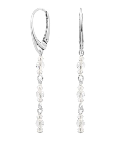 ARLIZI 2196 Oorbellen Swarovski kristal transparant - sterling zilver - 6 cm