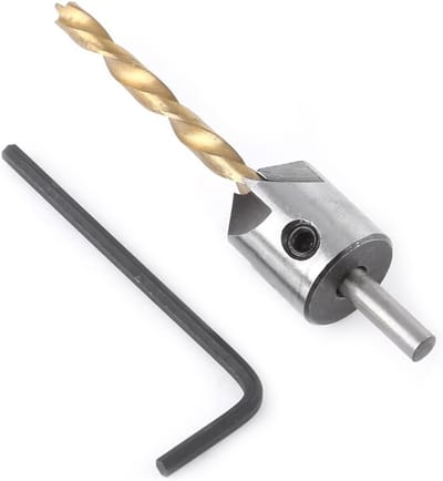 Houtbewerking Countersink Boor Set voor Spiral Boren, Houtbewerking Reamer met Dode Gereedschappen en Inbussleutel (4.5mm) voor Precisie en Efficiëntie