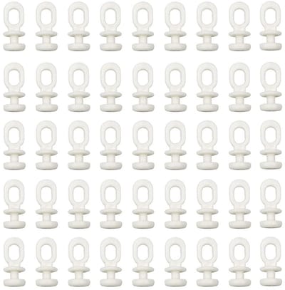 Dailygoods- Gordijnhaken 100 Stuks - Gordijn Glijders - Schuifspoor - Plooihaken - Gordijnhaken Plastic - Glad Oppervlak - Gordijnrailglijders