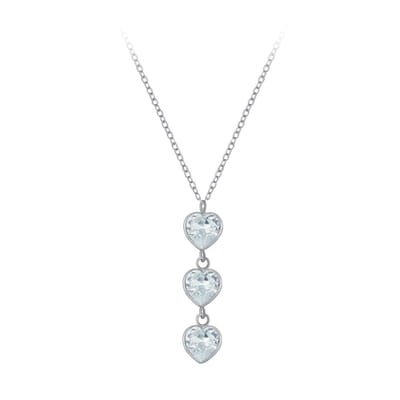 zilveren ketting 3 hartjes zirconia | ketting dames hartje | Zilverana | sieraden vrouw | liefdes ketting | Sterling 925 Silver