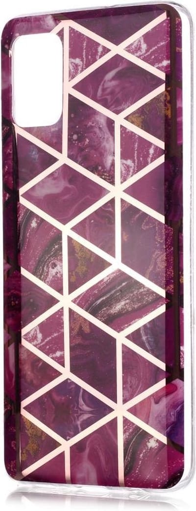 Coverup Marble Design TPU Back Cover - Geschikt voor Samsung Galaxy A51 Hoesje - Violet