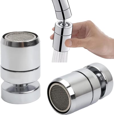 ByShane - Waterbesparende kraanbeluchter 2 stuks | 360° draaibare kraanfilter | Adapter voor keuken en badkamer wastafel