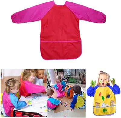 New Age Devi - verfschort - roze kliederschort - kinderverfschort - waterdicht schort - knutselschort - schilderschort kinderen