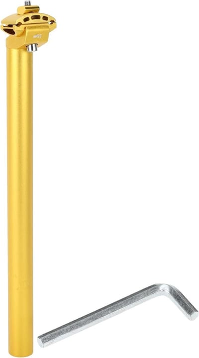 Fiets Zadelpen - Zadelbuis Verstelbaar - Rijpositie Aanpassen - Verstelbare Hoek Klem - 30.4x400mm - Gouden Kleur