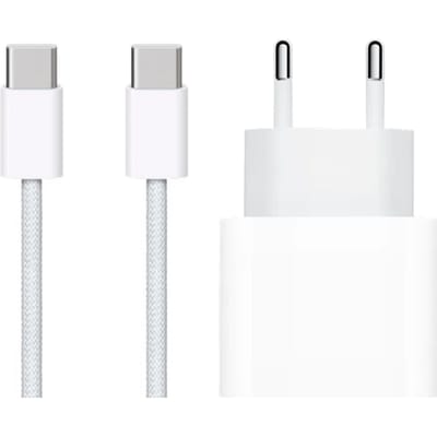 Apple Usb C Oplader 20W + Usb C Kabel 1m Nylon Wit