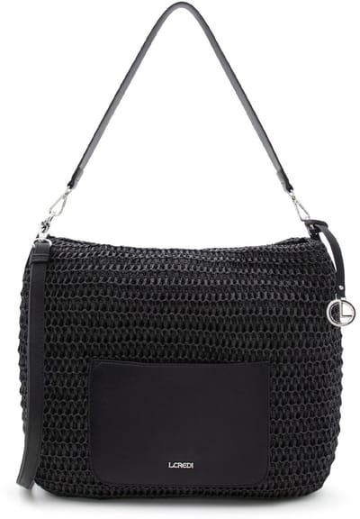 L.CREDI schoudertas Ramina Hobo Bag Schwarz zwart
