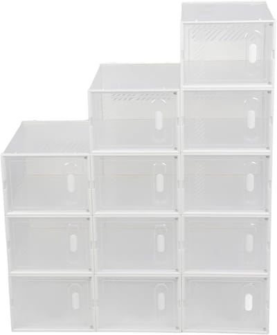 Schoenenopbergorganisator - Schoenenboxen Stapelbaar - Schoenen Opbergen - Doorzichtig Ontwerp - 25x33.2x18.7 cm - Transparant