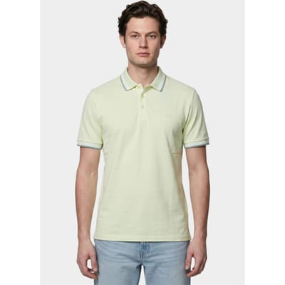 Bos Bright Blue Scotland blue polo heren brick polo plain contrast col spe25108br06sb/311 pistachio