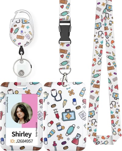 Modieuze Kaarthouder met Intrekbare Badge-Reel en Lanyard - ID Etui
