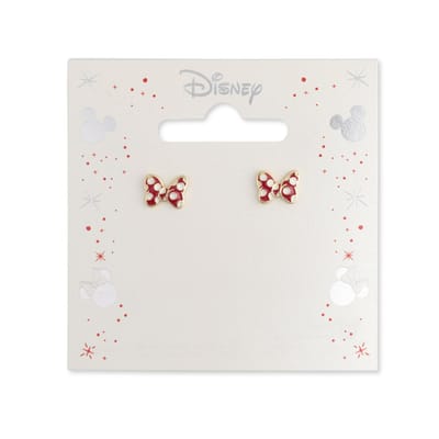 Disney - Minnie Mouse Red Polka Dot Bow Earrings