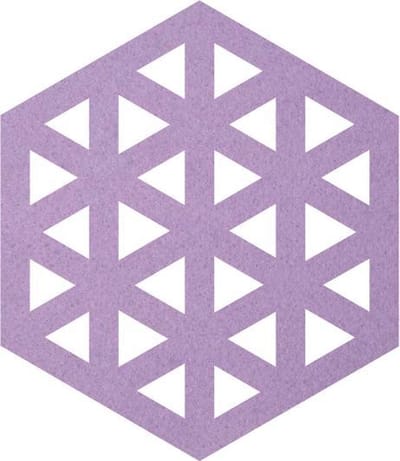 Design Hexagon vilt onderzetters - Lila - 6 stuks -ø 10 cm - Tafeldecoratie - Abstract - Glas onderzetter - Cadeau - Woondecoratie - Tafelbescherming - Onderzetters voor glazen - Keukenbenodigdheden - Woonaccessoires - Tafelaccessoires