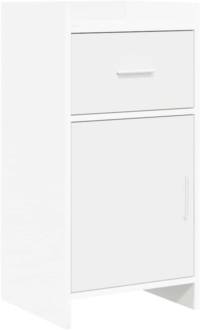 vidaXL - Dressoir - Wit - 40 - x - 36 - x - 80 - cm - Bewerkt - hout