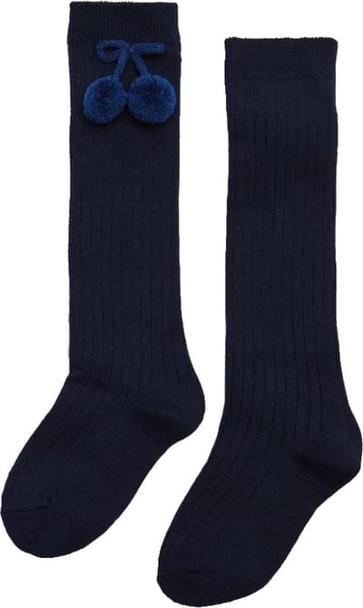 iN ControL 2pack kniekousen rib/pompom navy 15/17