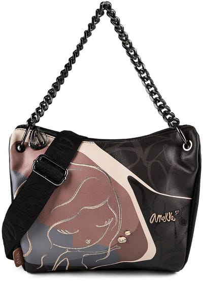 Anekke Schoudertas Dreamverse Heartbeat Crossbody Bag With Metal Handle Multicolor Veelkleurig