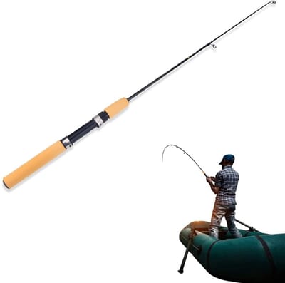 Dailygoods - Telescopische Hengel - Draagbare Winterhengel - Lichtgewicht Design - Carbon - Intrekbare Mini-Hengel - Voor Buitensport - Perfect voor I...