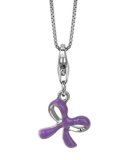 Orphelia Kids Pendant + Chain Purple Bow ZH-6059/1
