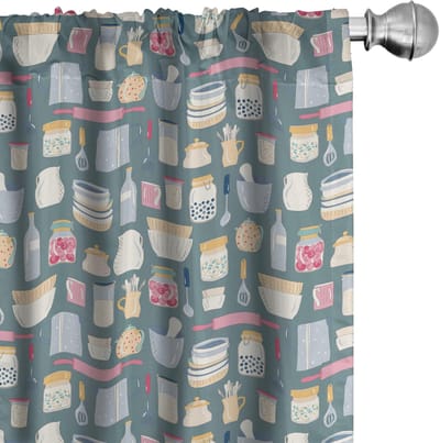 ABAKUHAUS Gordijnen – 2x75x175 cm – Microfiber – Multicolor