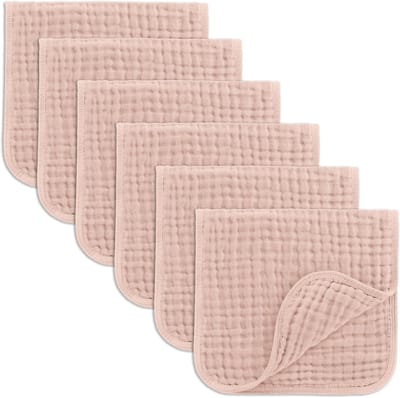 Mousselinedoeken voor Baby | Zachte en Absorberende Spuugdoeken | 6 Lagen Katoen (50 x 25 cm)