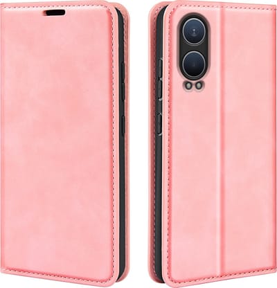 MobyDefend Hoesje - Geschikt voor OnePlus Nord CE 4 Lite - Luxe Wallet Bookcase (Magnetische Sluiting) - Roze