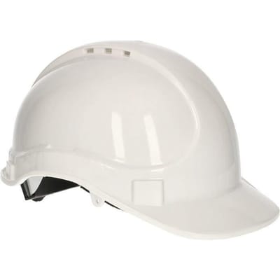 KOTARBAU® Veiligheidshelm, Werkhelm, Kunststof, Wit, Veiligheidshelm met Kinband, Verstelbare, Bouwhelm, Helm voor de Bouw, voor Werkplaats, Beschermhelm