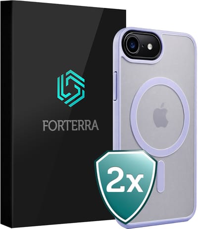 Hoesje 2 Stuks - Geschikt voor Apple iPhone 17e - Magsafe Compatible - Sterk & Shockproof - Shock Proof Case - Back Cover - Telefoon Hoes - Lila