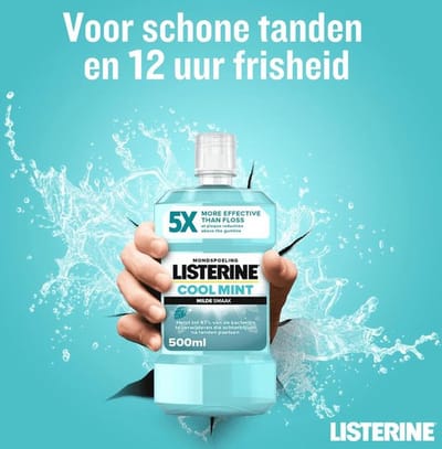 Listerine Cool Mint Milde Smaak Mondspoeling - 3x500ml - Voordeelverpakking