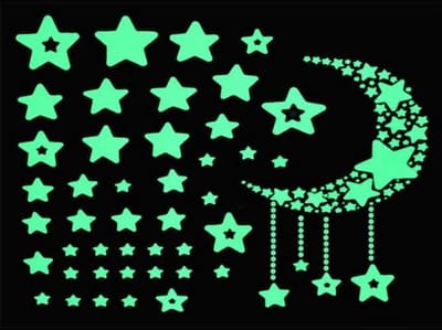 New Age Devi - Glow-in-the-dark stickers voor kinderkamer met sterren en maan